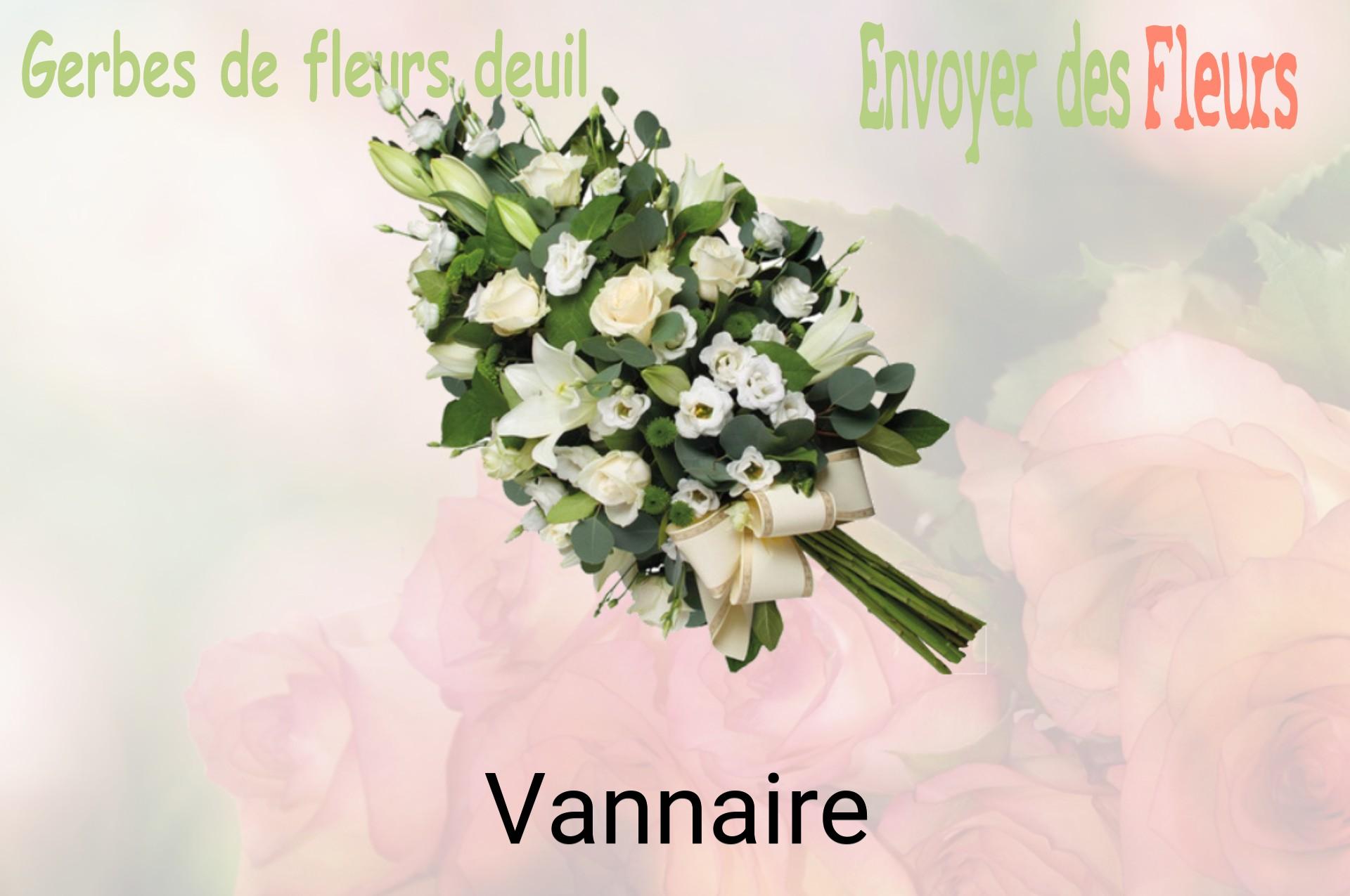 Gerbe de fleurs de deuil livrée à Vannaire